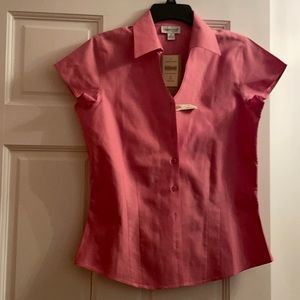 NEW Coral, No iron, cotton shirt